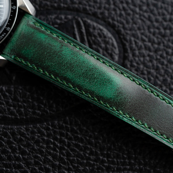 Olive green buttero leather watch strap HDCLE67