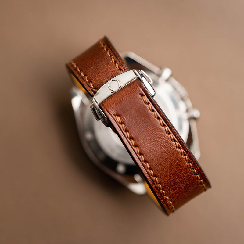 Omega Buckle on a Brown Vintage Lezard Leather Bracelet/Band/S... for  Rs.19,329 for sale from a Trusted Seller on Chrono24